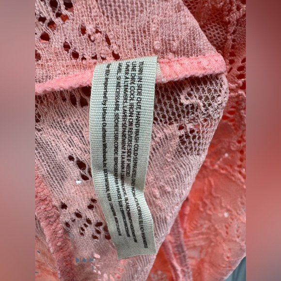 Free People Intimately Rose Tyrie Lace Corset Bodysuit Pink Shell Size S NWT - Picture 6 of 7